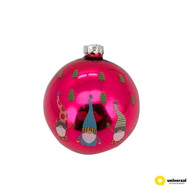 KUGLA NOVOGODIŠNJA STAKLENA 8CM UNL-10015 