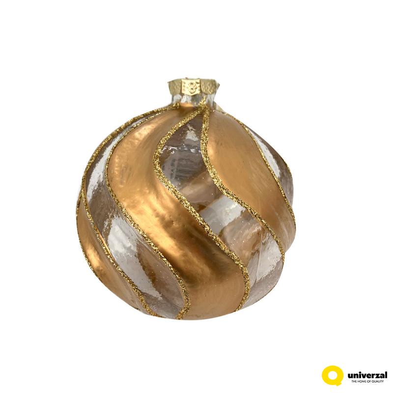 KUGLA NOVOGODIŠNJA STAKLENA 10CM UNL-10022 