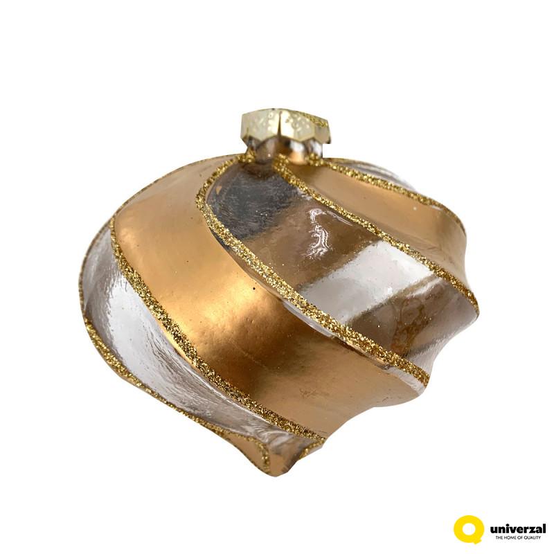 KUGLA NOVOGODIŠNJA STAKLENA 10CM UNL-10022 