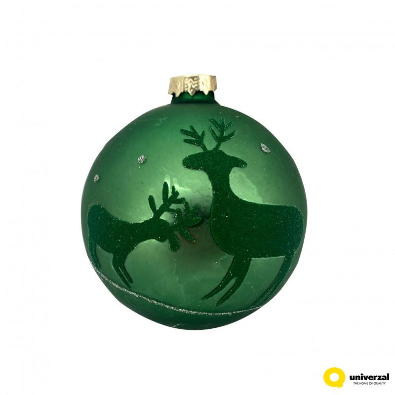 KUGLA NOVOGODIŠNJA STAKLENA 8CM UNL-10027 