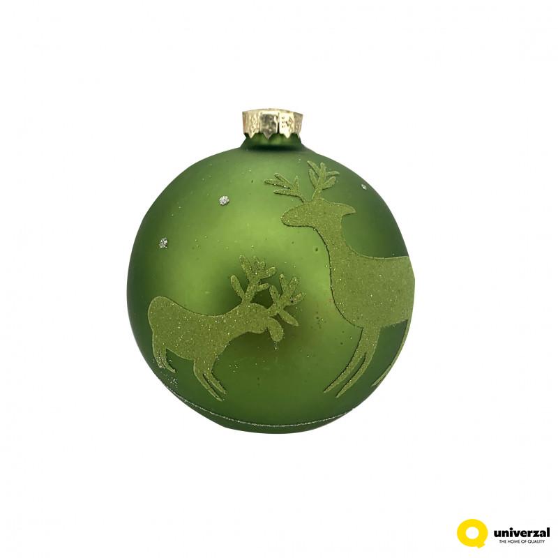 KUGLA NOVOGODIŠNJA STAKLENA 8CM UNL-10027 