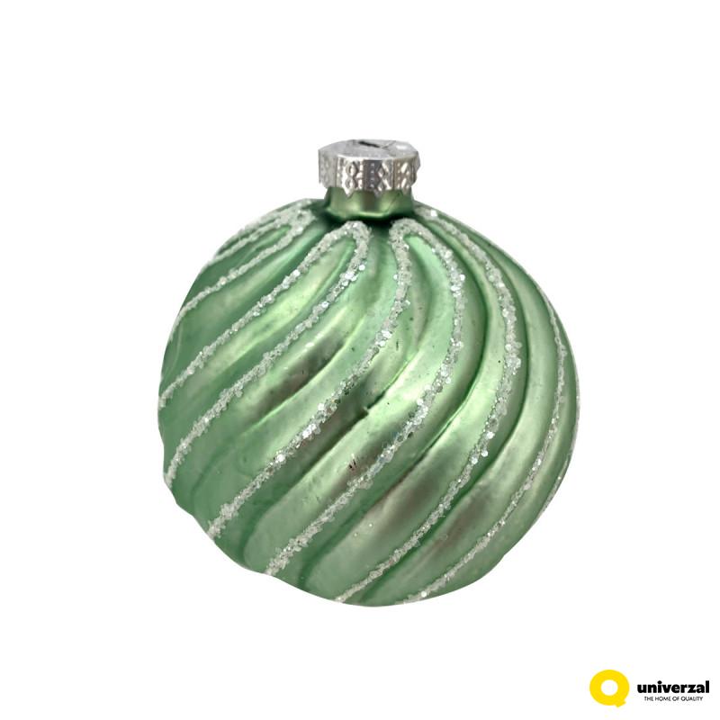 KUGLA NOVOGODIŠNJA STAKLENA 8CM UNL-10028 