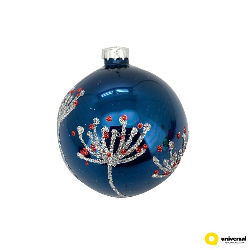 KUGLA NOVOGODIŠNJA STAKLENA 8CM UNL-10033 