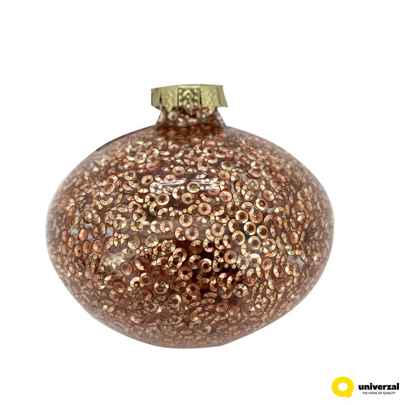 KUGLA NOVOGODIŠNJA STAKLENA 8CM UNL-10036 