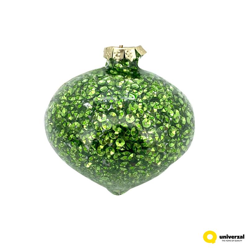 KUGLA NOVOGODIŠNJA STAKLENA 8CM UNL-10037 