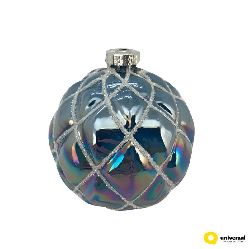 KUGLA NOVOGODIŠNJA STAKLENA 8CM UNL-10041 