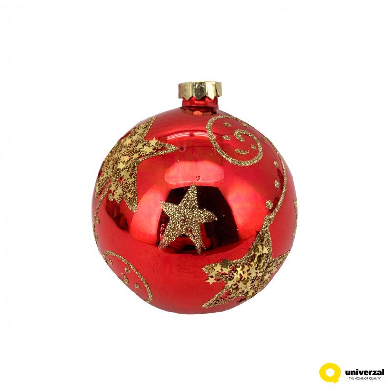 KUGLA NOVOGODIŠNJA STAKLENA 8CM UNL-10047 