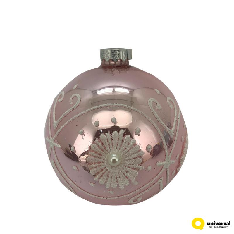 KUGLA NOVOGODIŠNJA STAKLENA 8CM UNL-10048 