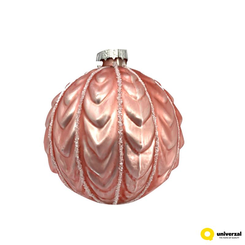 KUGLA NOVOGODIŠNJA STAKLENA 8CM UNL-10051 