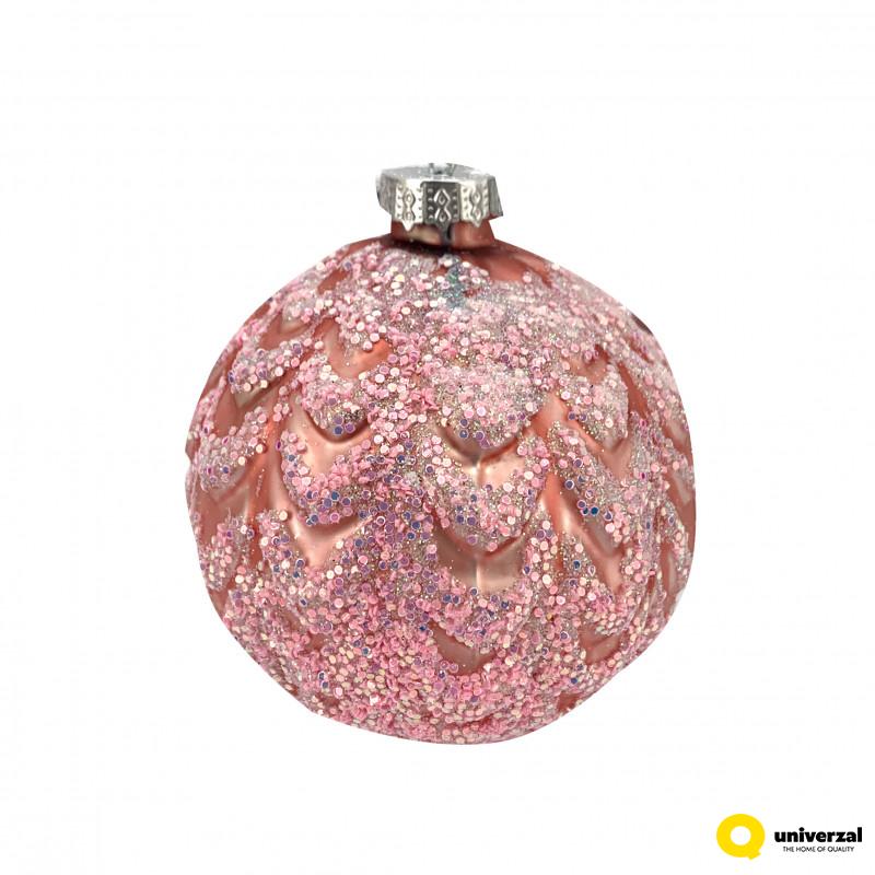 KUGLA NOVOGODIŠNJA STAKLENA 8CM UNL-10052 