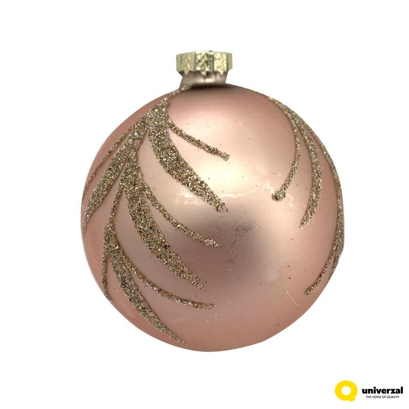 KUGLA NOVOGODIŠNJA STAKLENA 8CM UNL-10057 