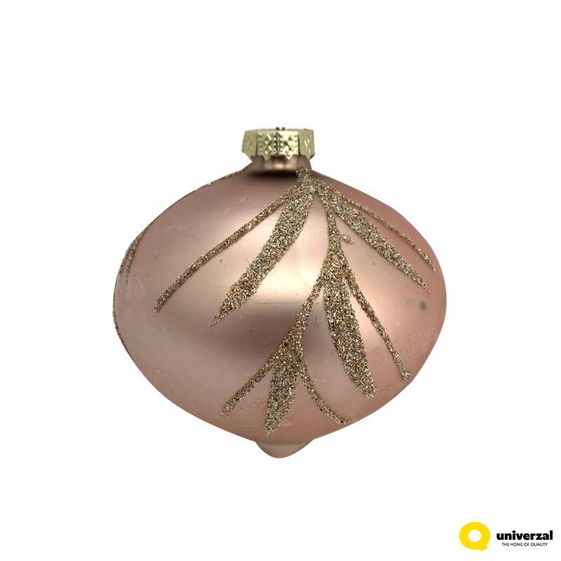 KUGLA NOVOGODIŠNJA STAKLENA 8CM UNL-10057 