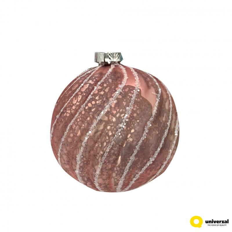 KUGLA NOVOGODIŠNJA STAKLENA 8CM UNL-10063 