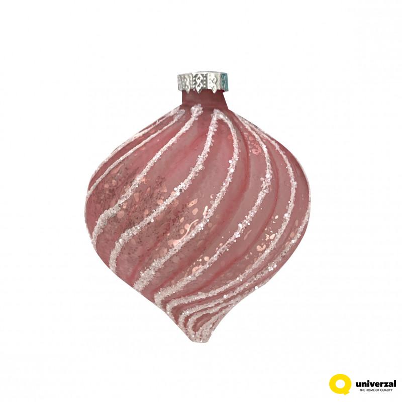 KUGLA NOVOGODIŠNJA STAKLENA 8CM UNL-10063 