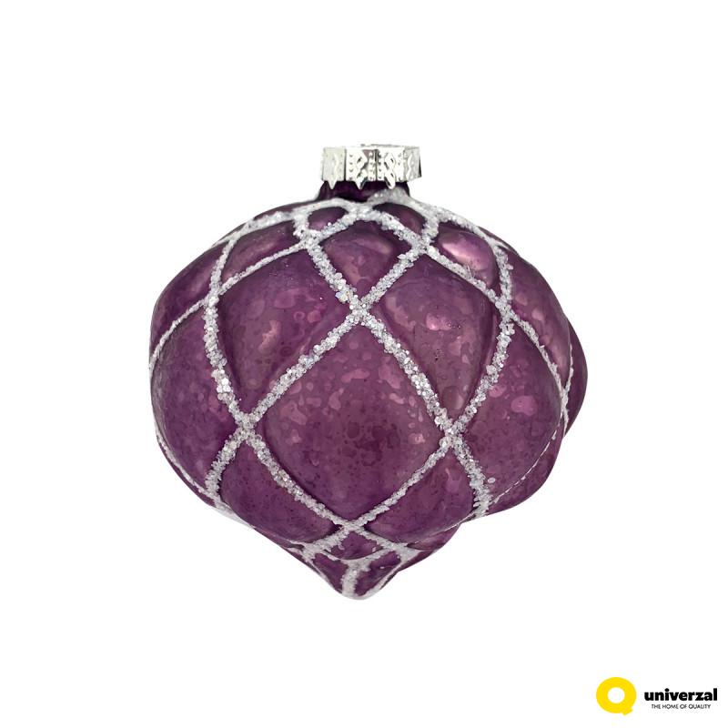 KUGLA NOVOGODIŠNJA STAKLENA 8CM UNL-10067 