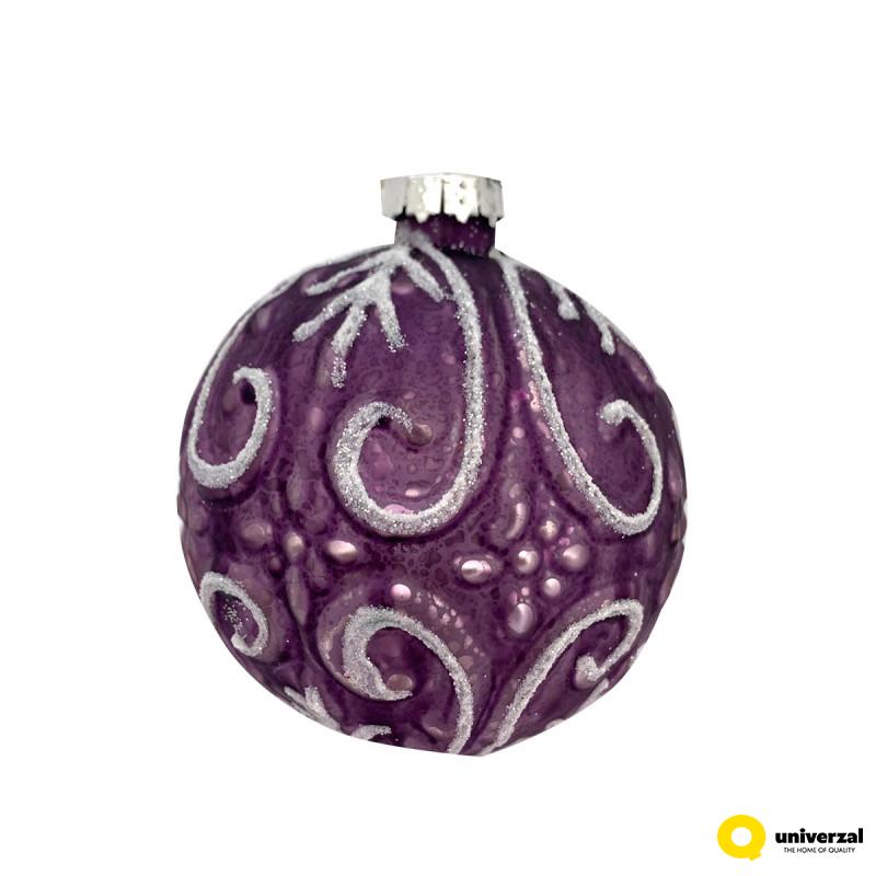 KUGLA NOVOGODIŠNJA STAKLENA 8CM UNL-10068 