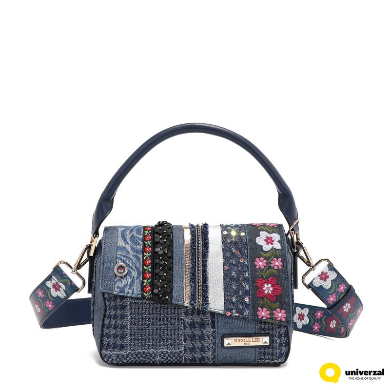 TORBA NICOLE LEE JS17044 DENIM PATCH FW2024 