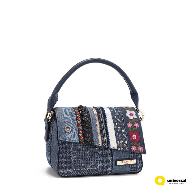 TORBA NICOLE LEE JS17044 DENIM PATCH FW2024 