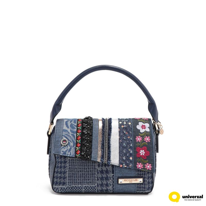 TORBA NICOLE LEE JS17044 DENIM PATCH FW2024 
