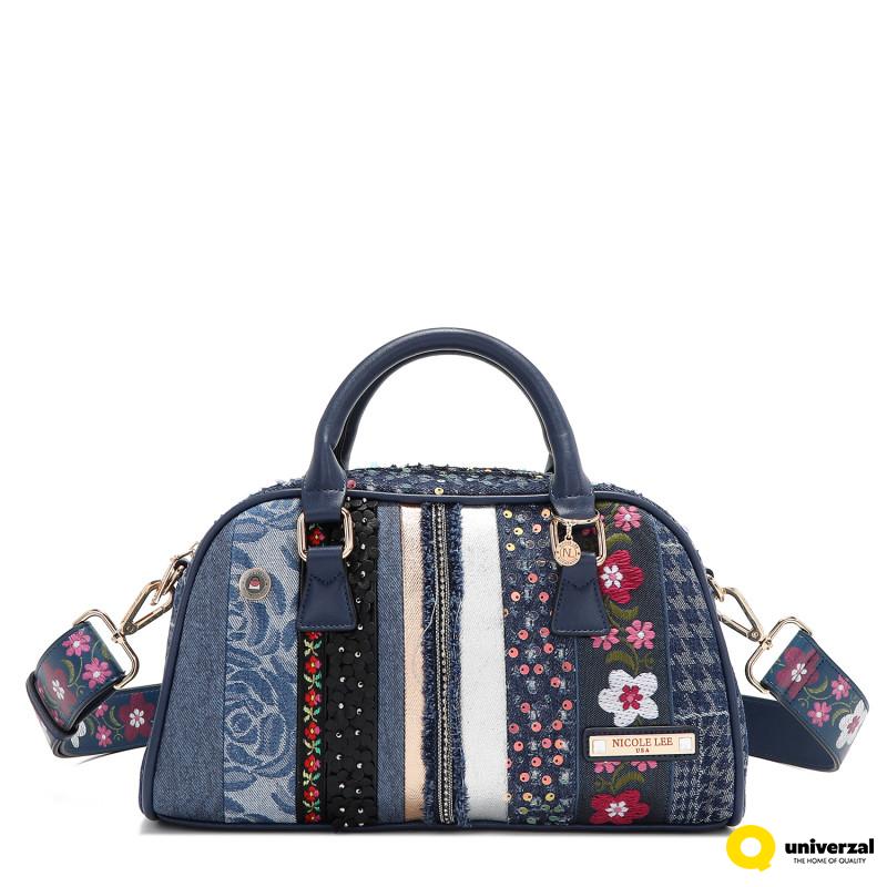 TORBA NICOLE LEE JS17045 DENIM PATCH FW2024 