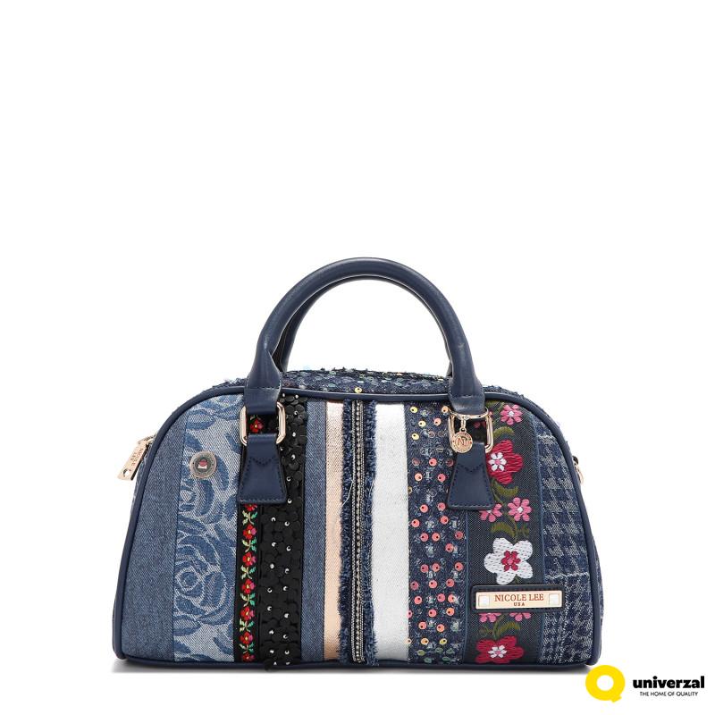TORBA NICOLE LEE JS17045 DENIM PATCH FW2024 
