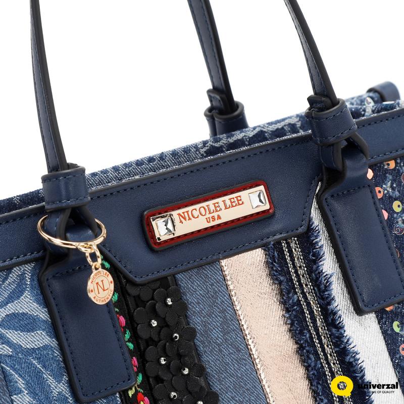 TORBA NICOLE LEE JS17047 DENIM PATCH FW2024 