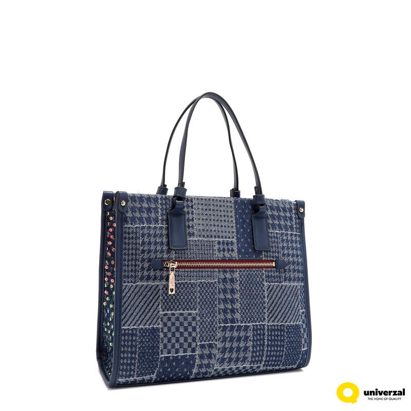 TORBA NICOLE LEE JS17047 DENIM PATCH FW2024 