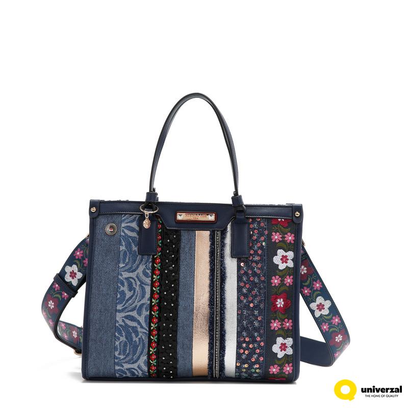TORBA NICOLE LEE JS17047 DENIM PATCH FW2024 
