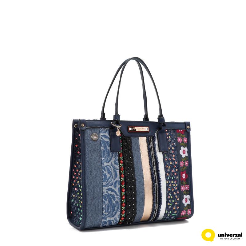 TORBA NICOLE LEE JS17047 DENIM PATCH FW2024 