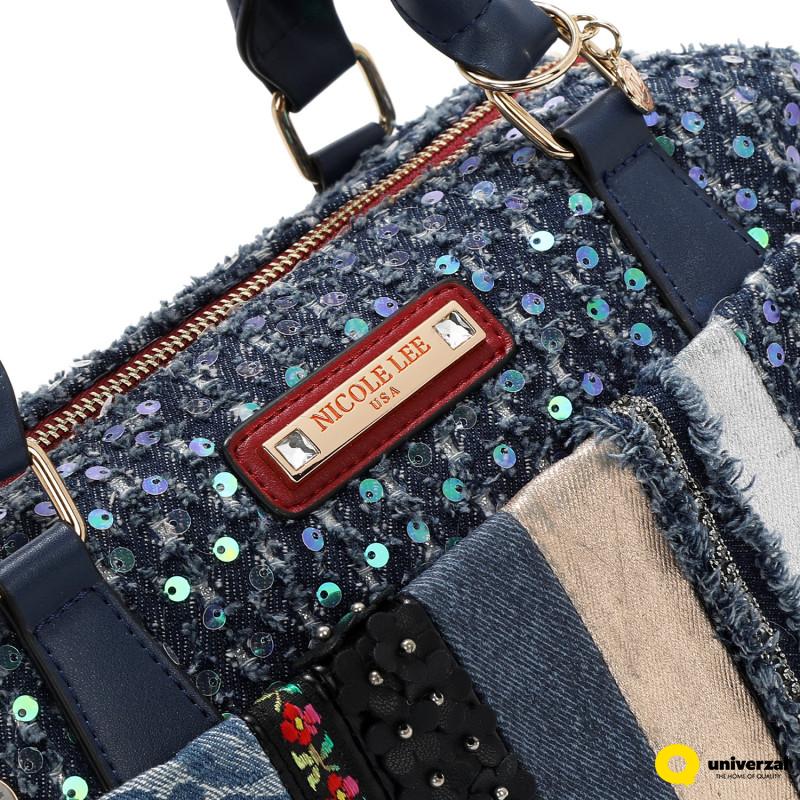TORBA NICOLE LEE JS17051 DENIM PATCH FW2024 