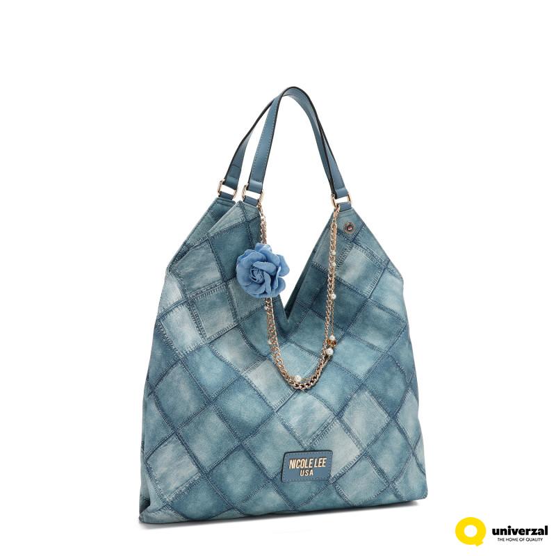 TORBA NICOLE LEE P17089 BLUE CHAIN FW2024 