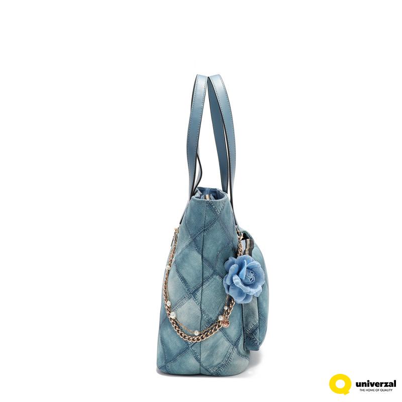 TORBA NICOLE LEE P17090 BLUE CHAIN FW2024 