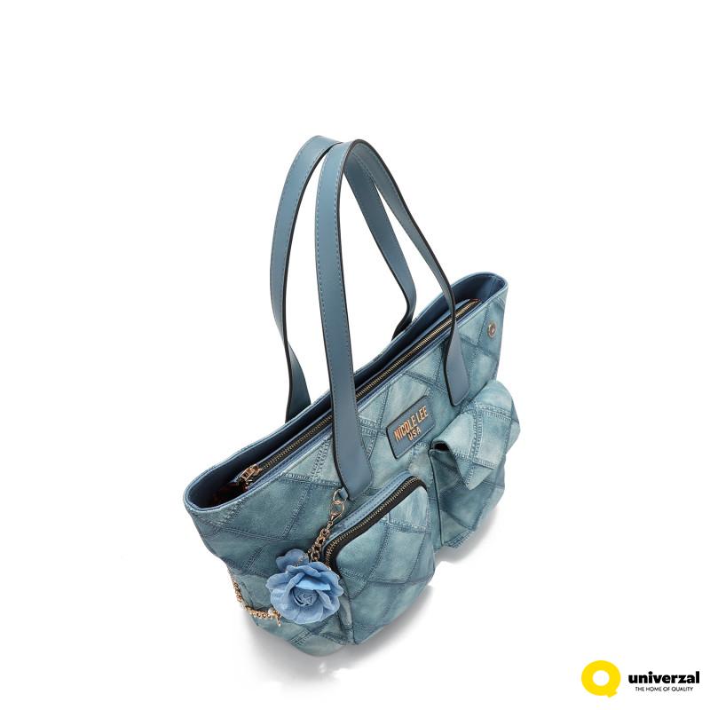 TORBA NICOLE LEE P17090 BLUE CHAIN FW2024 