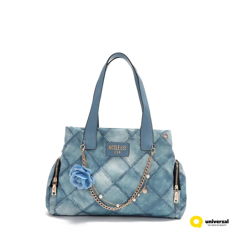 TORBA NICOLE LEE P17091 BLUE CHAIN FW2024 