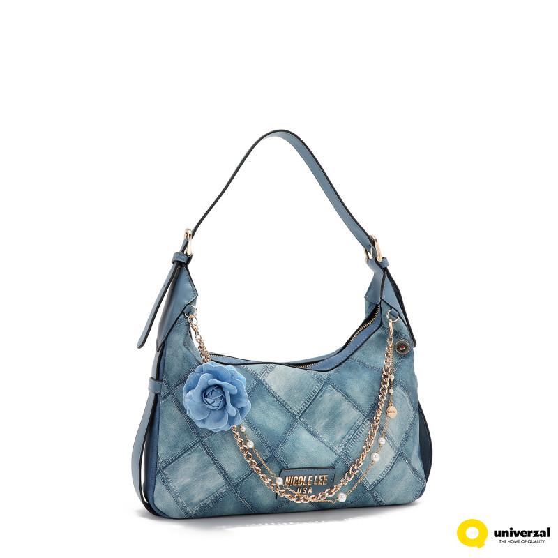 TORBA NICOLE LEE P17092 BLUE CHAIN FW2024 