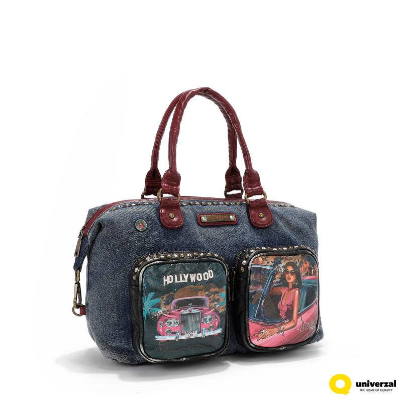 TORBA NICOLE LEE JS17130 DENIM HOLLYWOOD DRIVE FW2024 