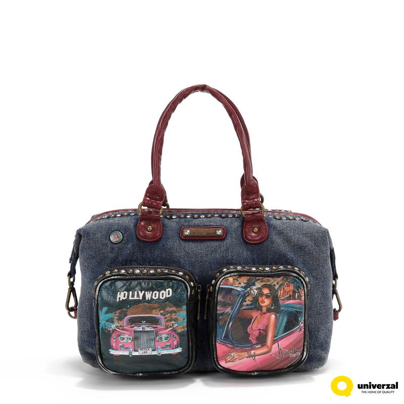 TORBA NICOLE LEE JS17130 DENIM HOLLYWOOD DRIVE FW2024 