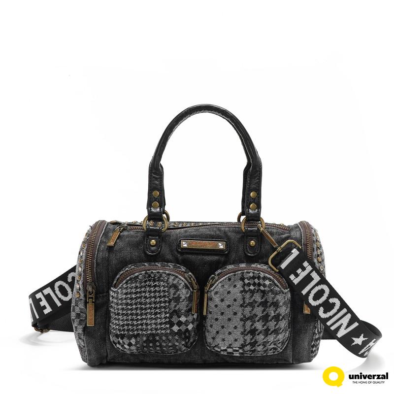 TORBA NICOLE LEE JS17135 DENIM BLACK FW2024 