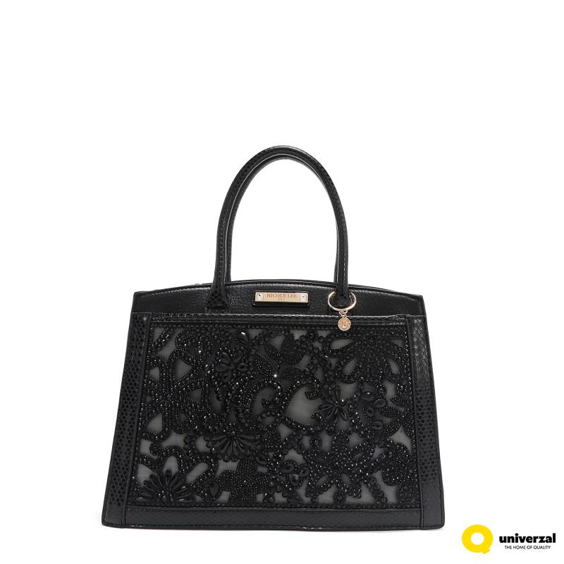 TORBA NICOLE LEE ELEGANT P17098 BLACK FW2024 