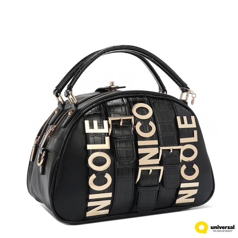 TORBA NICOLE LEE P17204 LOGO BLACK SS2025 