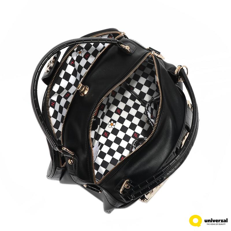 TORBA NICOLE LEE P17204 LOGO BLACK SS2025 