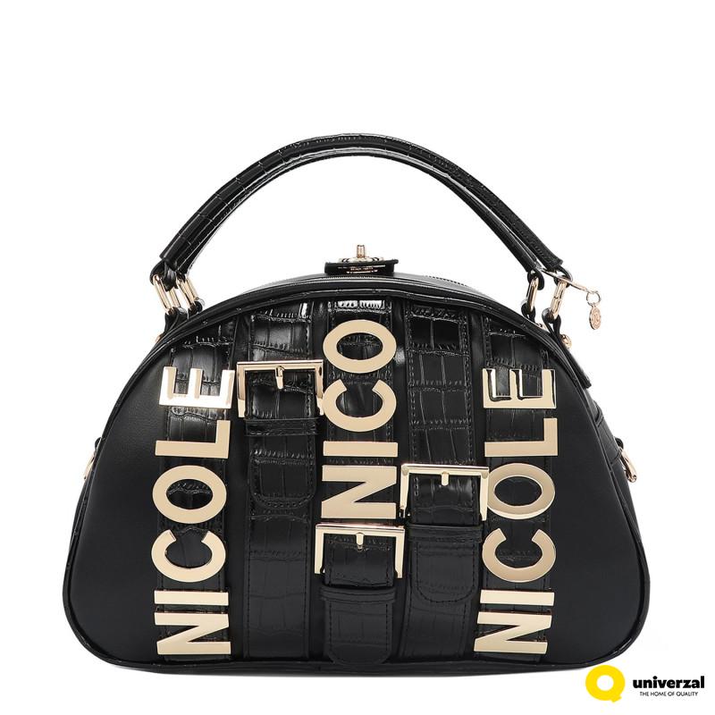 TORBA NICOLE LEE P17204 LOGO BLACK SS2025 