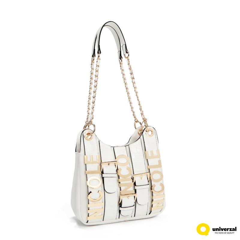 TORBA NICOLE LEE P17205 LOGO WHITE SS2025 