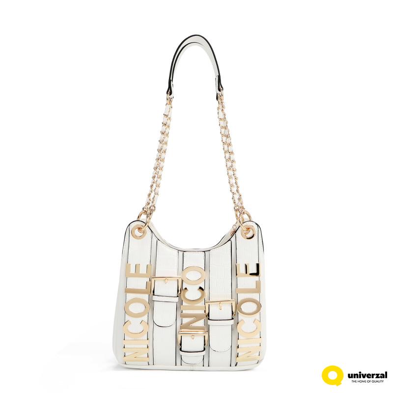 TORBA NICOLE LEE P17205 LOGO WHITE SS2025 