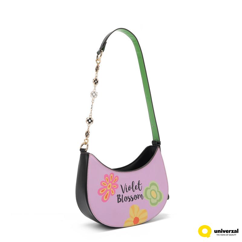 TORBA NICOLE LEE VB17241 LOGO VIOLET BLOSSOM SS2025 