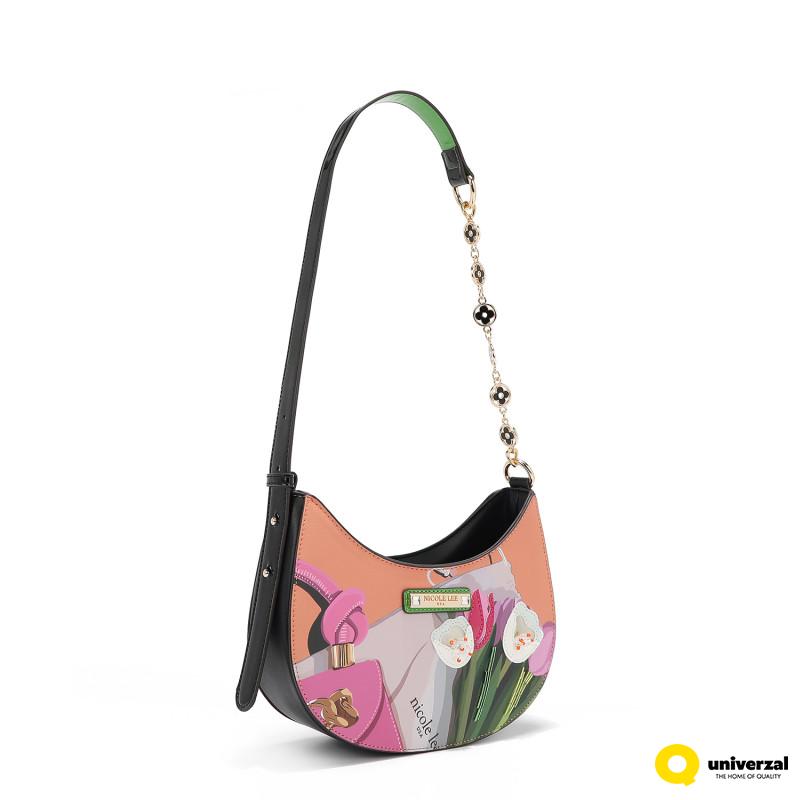TORBA NICOLE LEE VB17241 LOGO VIOLET BLOSSOM SS2025 