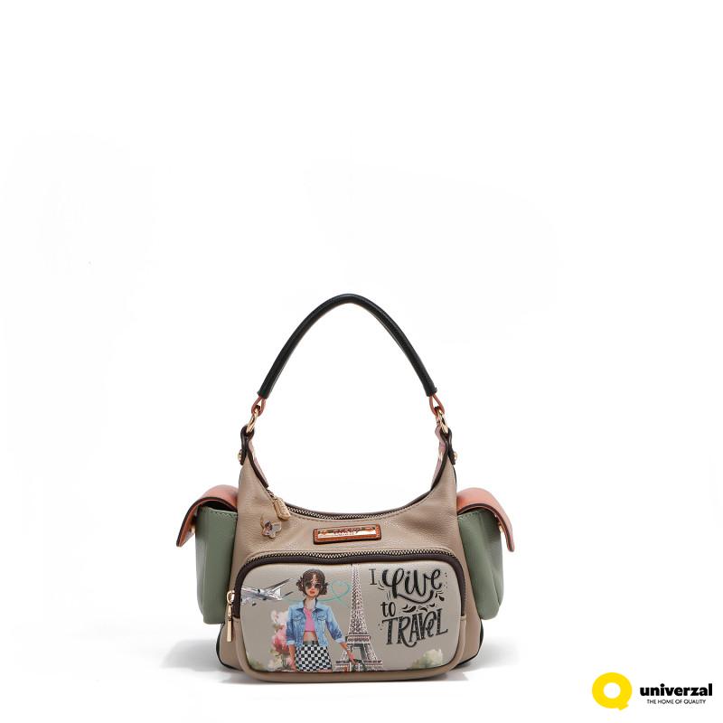 TORBA NIKKY NK12927 I LIVE TO TRAVEL SS2025 