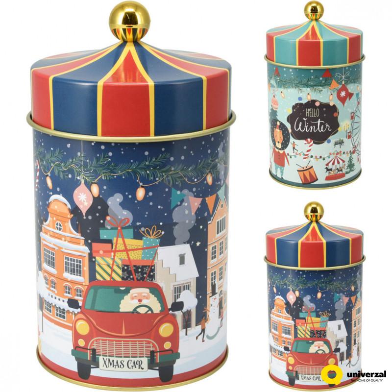 KUTIJA UKRASNA METALNA OKRUGLA 10X18CM 170489730 