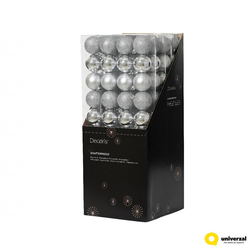 KUGLA NOVOGODIŠNJA 10/1 6CM SILVER 020171 