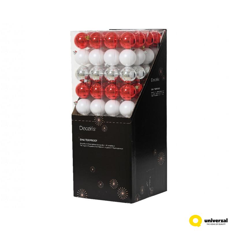 KUGLA NOVOGODIŠNJA 10/1 6CM MIX 020340 